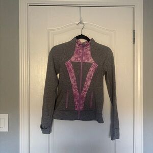 EUC Ivivva Gray and Purple Zip-Up Jacket